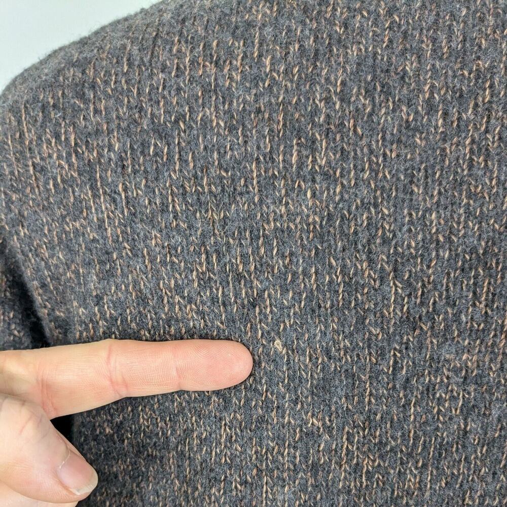 Eileen Fisher Cardigan Sweater PM Brown Black Wool Blend Long Open Duster Work - Picture 11 of 11